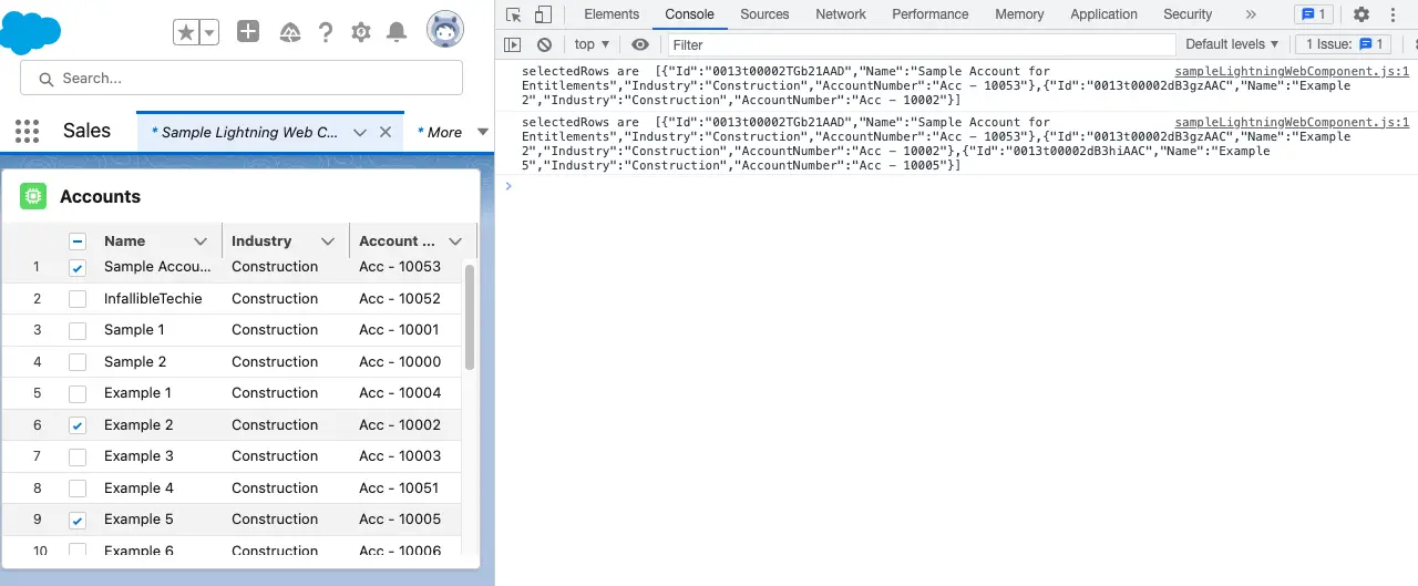 Salesforce LWC Lightning Datatable With Row Selection InfallibleTechie