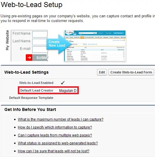 How To Change The Default Lead Owner While Creating Leads From Web To 
