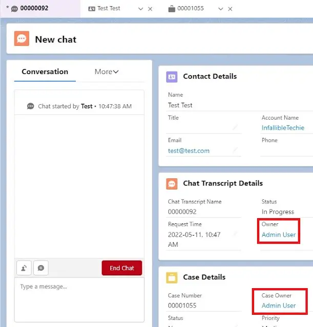 How To Update The Case Owner To Chat Agent When The Chat Is Accepted Using Trigger In Salesforce 